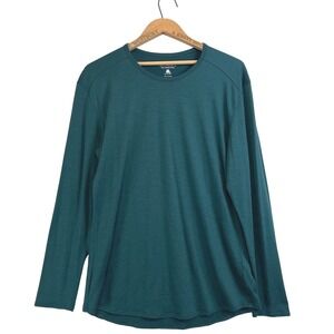 Segments Womens XXL Teal Green 100% Merino Wool Long Sleeve Base Layer Top